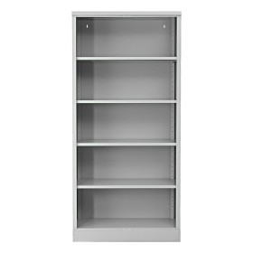 Wolfstahl Büro Stahlschrank - Aktenregal stahl 4 Fachböden 92x42x195cm lichtgrau Wolfstahl Büro Stahlschrank - Aktenregal stahl 4 Fachböden 92x42x195cm lichtgrau