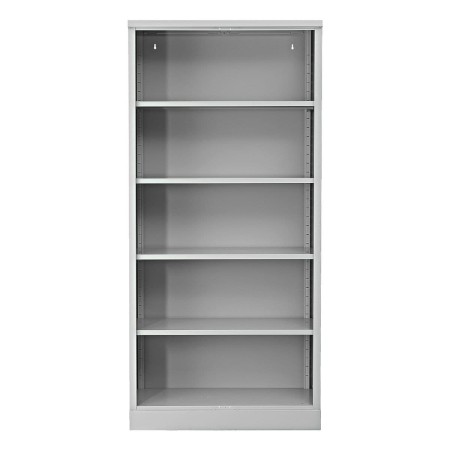 Wolfstahl Büro Stahlschrank - Aktenregal stahl 4 Fachböden 92x42x195cm lichtgrau