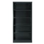 Wolfstahl Büro Stahlschrank - Aktenregal stahl 4 Fachböden 92x42x195cm schwarz