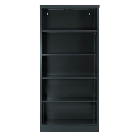 Wolfstahl Büro Stahlschrank - Aktenregal stahl 4 Fachböden 92x42x195cm schwarz