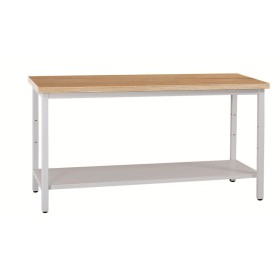 Wolfstahl Werkbank stahl 160x60x84cm lichtgrau Tischplatte 30mm buche Wolfstahl Werkbank stahl 160x60x84cm lichtgrau Tischplatte 30mm buche