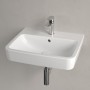 Villeroy & Boch O.novo Aufsatzwaschtisch 55 x 46 cm mit Überlauf, 1 Hahnloch