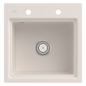 Villeroy & Boch Subway Style 50 S FLAT flächenbündige Spüle, Ablaufgarnitur mit Handbetätigung, inkl. Abtropfgitter