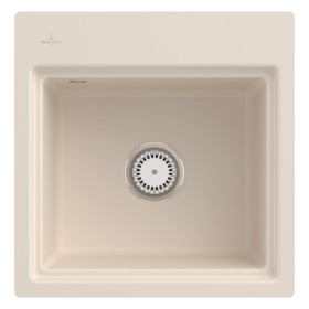 Villeroy & Boch Subway Style 50 S FLAT flächenbündige Spüle, Ablaufgarnitur mit Handbetätigung, inkl. Abtropfgitter