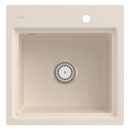 Villeroy & Boch Subway Style 50 S FLAT flächenbündige Spüle, Ablaufgarnitur mit Handbetätigung, inkl. Abtropfgitter