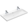 Villeroy & Boch Avento Schrankwaschtisch 100 x 47 cm, mit 2 Hahnlöchern, mit Überlauf