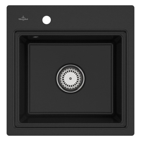 Villeroy & Boch Subway Style 50 S FLAT flächenbündige Spüle, Ablaufgarnitur mit Handbetätigung, inkl. Abtropfgitter