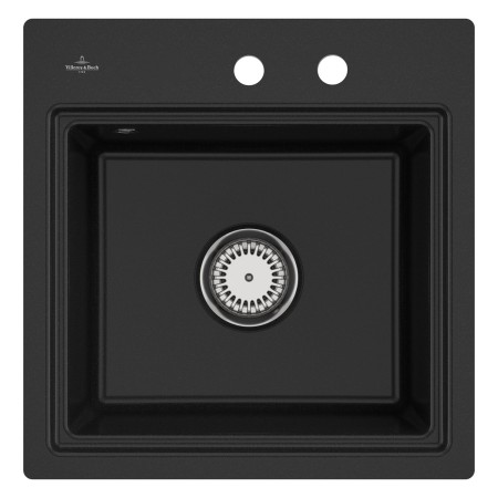 Villeroy & Boch Subway Style 50 S FLAT flächenbündige Spüle, Ablaufgarnitur mit Handbetätigung, inkl. Abtropfgitter