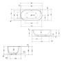 Duravit Luv Badewanne Ecke links 185 x 95 cm