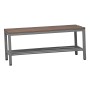 Wolfstahl Sitzbank mit Schuhrost, Stahl & Holz 100x40x40cm lichtgrau - buche