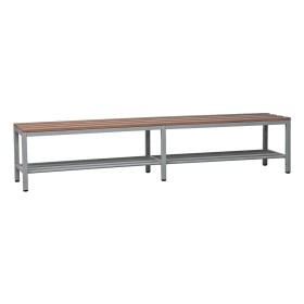 Wolfstahl Sitzbank mit Schuhrost, Stahl & Holz 200x40x40cm lichtgrau - buche Wolfstahl Sitzbank mit Schuhrost, Stahl & Holz 200x40x40cm lichtgrau - buche