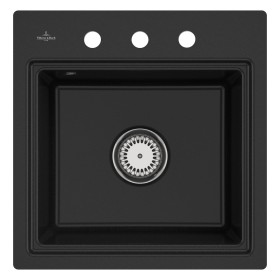 Villeroy & Boch Subway Style 50 S FLAT flächenbündige Spüle, Ablaufgarnitur mit Excenterbetätigung, inkl. Abtropfgitter