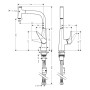 hansgrohe Talis Select M51 Einhebel-Küchenarmatur 300, Eco, Ausziehauslauf, 1jet