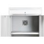 Wolfstahl PC-Schrank stahl, abschliessbar, 68x60x170cm lichtgrau - verkehrsweiss
