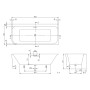 Villeroy & Boch Taro Vorwand-Badewanne 180 x 80 cm für Eckeinbau rechts