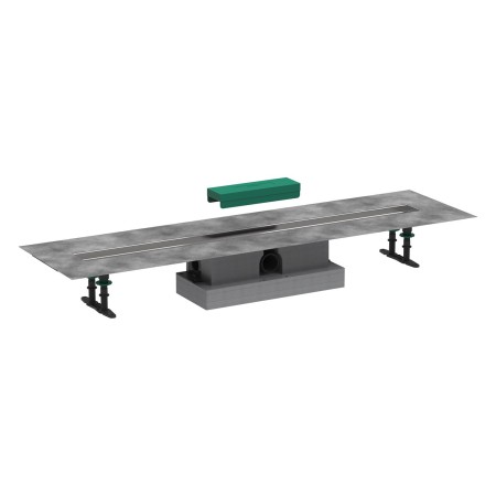 hansgrohe uBox universal Komplettset 100 cm, Standardinstallation für Duschrinnen Fertigsets