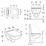 Geberit Renova Plan Set Wand-WC Tiefspüler, Rimfree, mit WC-Sitz