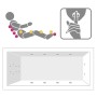 Villeroy & Boch Squaro Edge 12 Duo Badewanne 160 x 75 cm, Hydropool Comfort, Technik Position 1