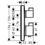 hansgrohe Ecostat Square Thermostat Unterputz für 1 Verbraucher