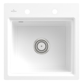 Villeroy & Boch Subway Style 50 S FLAT flächenbündige Spüle, Ablaufgarnitur mit Excenterbetätigung, inkl. Abtropfgitter