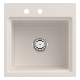 Villeroy & Boch Subway Style 50 S FLAT flächenbündige Spüle, Ablaufgarnitur mit Excenterbetätigung, inkl. Abtropfgitter