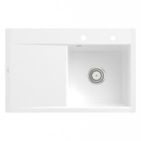 Villeroy & Boch Subway Style 45 FLAT flächenbündige Spüle, Ablaufgarnitur mit Handbetätigung, Becken rechts Villeroy & Boch Subway Style 45 FLAT flächenbündige Spüle, Ablaufgarnitur mit Handbetätigung, Becken rechts