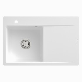 Villeroy & Boch Subway Style 45 FLAT flächenbündige Spüle, Ablaufgarnitur mit Excenterbetätigung, Becken links Villeroy & Boch Subway Style 45 FLAT flächenbündige Spüle, Ablaufgarnitur mit Excenterbetätigung, Becken links