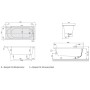 Villeroy & Boch O.novo Solo Badewanne 170 x 75 cm, Special Combi Pool Active, Technik Position 1