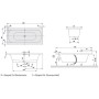 Villeroy & Boch Loop & Friends Square Duo Badewanne 180 x 80 cm, Combipool Entry, Technik Position 1