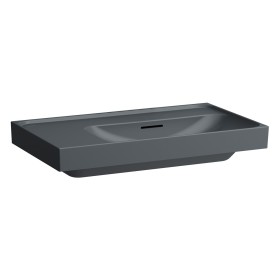 LAUFEN MEDA Waschtisch 80 x 46 cm, ohne Hahnloch mit Überlauf, Ablage links