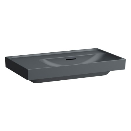 LAUFEN MEDA Waschtisch 80 x 46 cm, ohne Hahnloch mit Überlauf, Ablage links