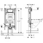 Geberit Duofix Element für Wand-WC, 112 cm, mit Sigma UP-Spülkästen 12 cm, Ecklösung, für Betätigung von vorne