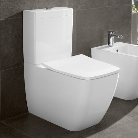 Villeroy & Boch Venticello Tiefspülklosett für Kombination, DirectFlush, spülrandlos 37,5 x 56 cm, bodenstehend