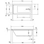 Duravit Starck Badewanne Rechteck 170 x 90 cm