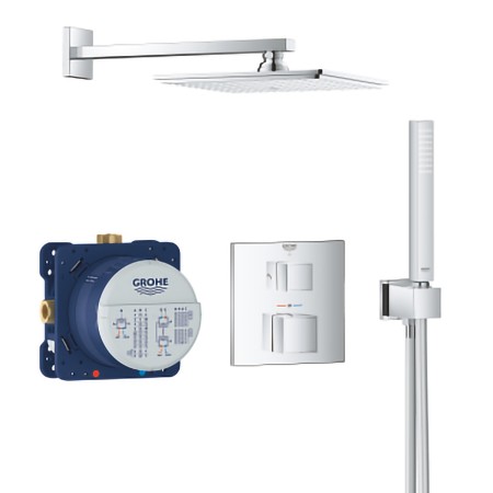 GROHE Grohtherm Cube Duschsystem Unterputz mit Rainshower Allure 230