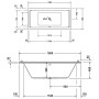 Duravit Starck Badewanne Rechteck 180 x 90 cm