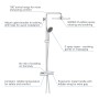 GROHE Vitalio System 310 Duschsystem mit Thermostatbatterie mit Ablage