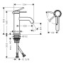 hansgrohe Tecturis S Einhebel-Waschtischarmatur 80 CoolStart wassersparend+ ohne Ablaufgarnitur