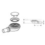 Geberit Duschwannenablauf, zu Setaplano Duschfläche, Sperrwasserhöhe 3 cm