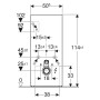 Geberit Monolith Plus Sanitärmodul für Wand-WC, 114 cm, Frontverkleidung aus Glas