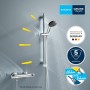 GROHE Precision Flow Thermostat-Brausebatterie 1/2" mit Brausegarnitur 60 cm