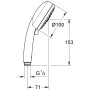 GROHE Tempesta Cosmopolitan 100 Handbrause mit 4 Strahlarten