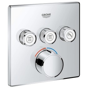 GROHE SmartControl Unterputzmischer Fertigmontageset mit 3 Absperrventilen, eckige Ausführung