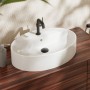hansgrohe Xuniva D Aufsatzwaschtisch oval 60 x 45 cm, mit 1 Hahnloch und Überlauf