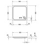 Duravit D-Code Quadrat Duschwanne 90 x 90 cm mit Antislip