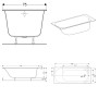 Geberit Soana Badewanne 170 x 75 cm