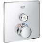 GROHE Grohtherm SmartControl Thermostat Fertigmontageset mit einem Absperrventil, eckige Ausführung