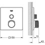 GROHE Grohtherm SmartControl Thermostat Fertigmontageset mit einem Absperrventil, eckige Ausführung