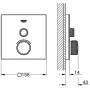 GROHE Grohtherm SmartControl Thermostat Fertigmontageset mit einem Absperrventil, eckige Ausführung