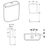 Geberit iCon AP-Spülkasten aufgesetzt mit 2-Mengen-Spülung